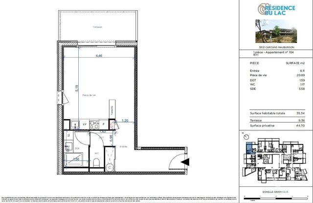 Appartement T1 à vendre - 1 pièce - 35.34 m2 - CARCANS - 33 - AQUITAINE - Century 21 Agence Biran Appartement T1 à vendre - 1 pièce - 35.34 m2 - CARCANS - 33 - AQUITAINE - Century 21 Agence Biran