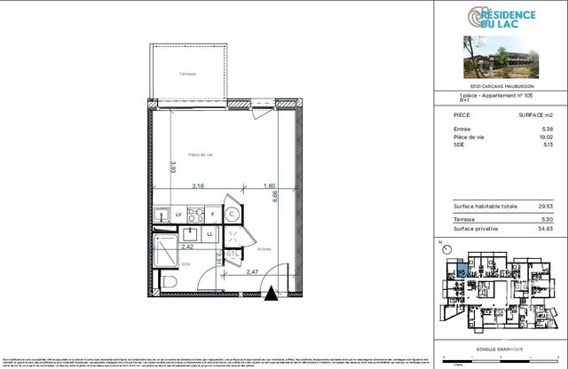 Appartement T1 à vendre - 1 pièce - 29.53 m2 - CARCANS - 33 - AQUITAINE - Century 21 Agence Biran Appartement T1 à vendre - 1 pièce - 29.53 m2 - CARCANS - 33 - AQUITAINE - Century 21 Agence Biran
