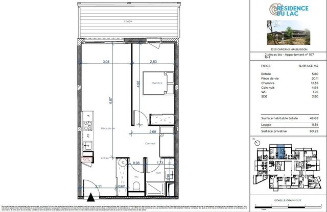 Appartement T2 à vendre - 2 pièces - 48.68 m2 - CARCANS - 33 - AQUITAINE - Century 21 Agence Biran Appartement T2 à vendre - 2 pièces - 48.68 m2 - CARCANS - 33 - AQUITAINE - Century 21 Agence Biran