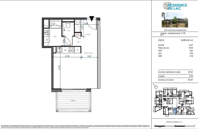 Afficher la photo en grand Appartement T1 à vendre - 1 pièce - 30.61 m2 - CARCANS - 33 - AQUITAINE - Century 21 Agence Biran