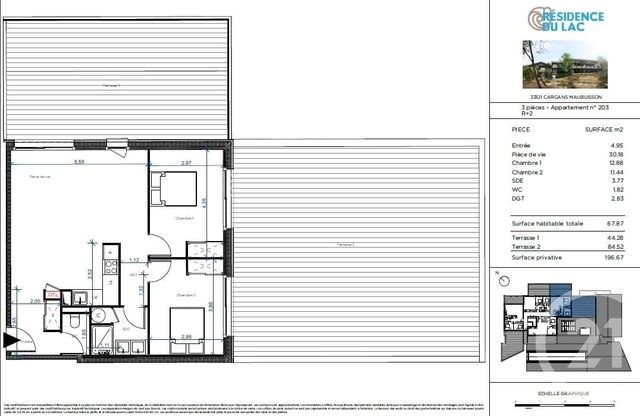 Appartement T3 à vendre - 3 pièces - 67.87 m2 - CARCANS - 33 - AQUITAINE - Century 21 Agence Biran Appartement T3 à vendre - 3 pièces - 67.87 m2 - CARCANS - 33 - AQUITAINE - Century 21 Agence Biran