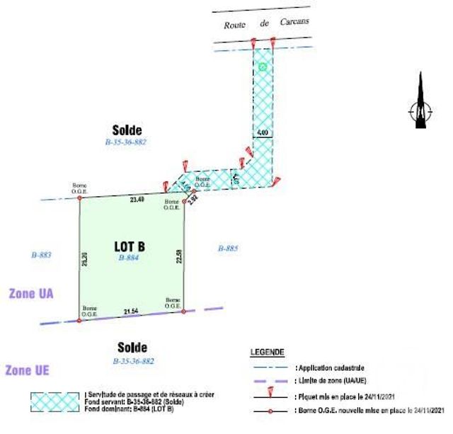 Afficher la photo en grand terrain à vendre - 536.0 m2 - BRACH - 33 - AQUITAINE - Century 21 Agence Biran