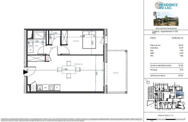 Appartement T2 à vendre - 2 pièces - 47.92 m2 - CARCANS - 33 - AQUITAINE - Century 21 Agence Biran Appartement T2 à vendre - 2 pièces - 47.92 m2 - CARCANS - 33 - AQUITAINE - Century 21 Agence Biran