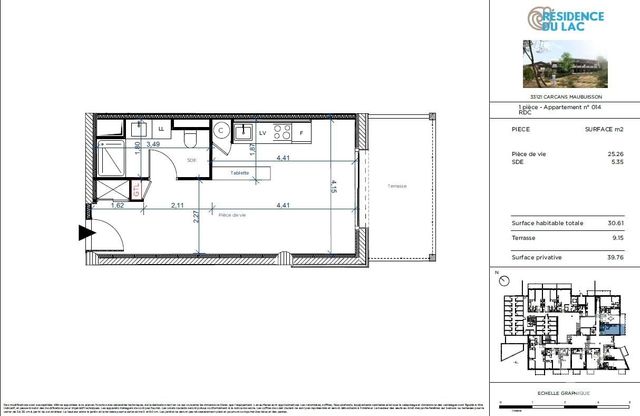 Appartement T1 à vendre - 1 pièce - 30.61 m2 - CARCANS - 33 - AQUITAINE - Century 21 Agence Biran Appartement T1 à vendre - 1 pièce - 30.61 m2 - CARCANS - 33 - AQUITAINE - Century 21 Agence Biran