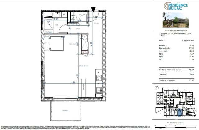 Appartement T1 à vendre - 1 pièce - 45.47 m2 - CARCANS - 33 - AQUITAINE - Century 21 Agence Biran Appartement T1 à vendre - 1 pièce - 45.47 m2 - CARCANS - 33 - AQUITAINE - Century 21 Agence Biran